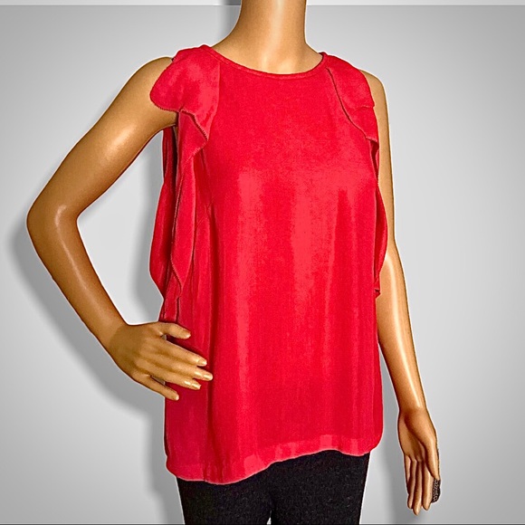 Kate Spade Ruffle Sleeveless Blouse - Picture 2 of 11